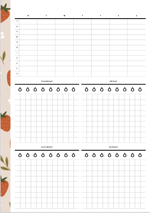 Black 6 Ring Planner Starter Kit