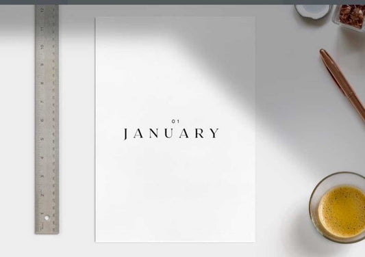 12 Monthly Planner Inserts: Premium Vellum Inserts Set for A5 Size 6 ringed Plan