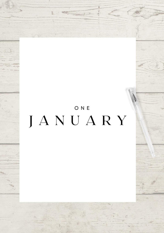 12 Monthly Planner Inserts: Premium Vellum Inserts Set for A5 Size 6 ringed Plan