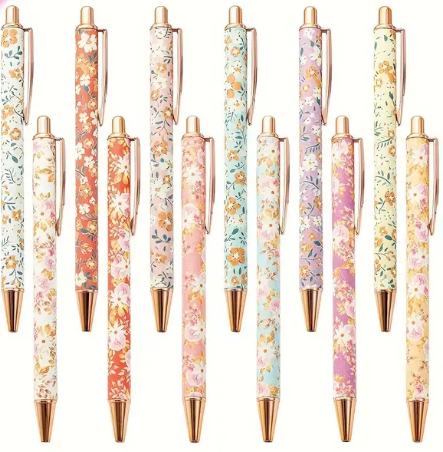 Girly Floral Click Ballpoint Pen