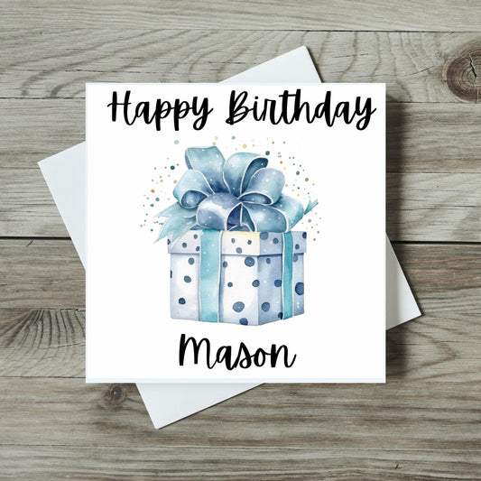 Personalized Birthday Card, Custom Name & Message, Unique Handmade Greeting Cards