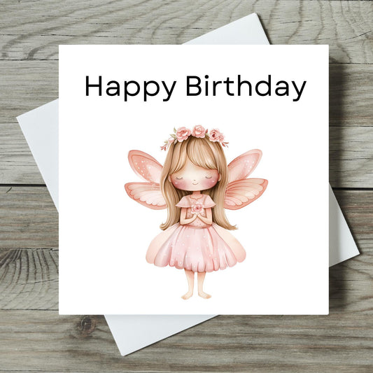 Happy Birthday Card,   6 inch square, with white envelope