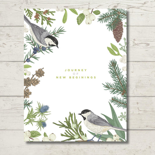 120gsm A5 Discbound Journal | New Beginnings | Refillable Discbound Notebook with gold discs