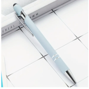 Non-Slip Retractable Blue Ballpoint Pen with Touch Pen Point – Smooth Writing
