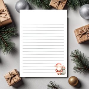 Elegant A5 Letter Writing Paper Sheets with Red or White Envelopes - Lined or Unlined Stationery Gift Set