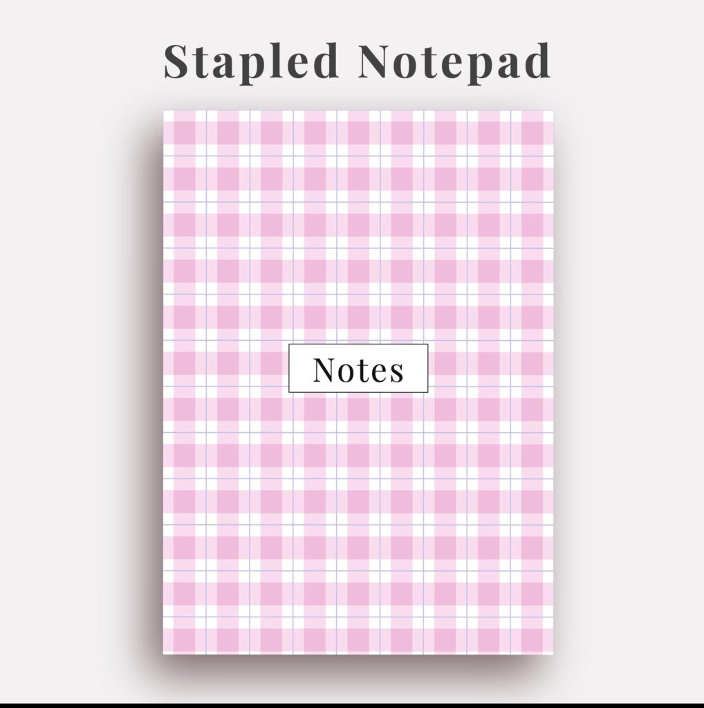 A5 Stapled Notebook - lined or plain inside pages